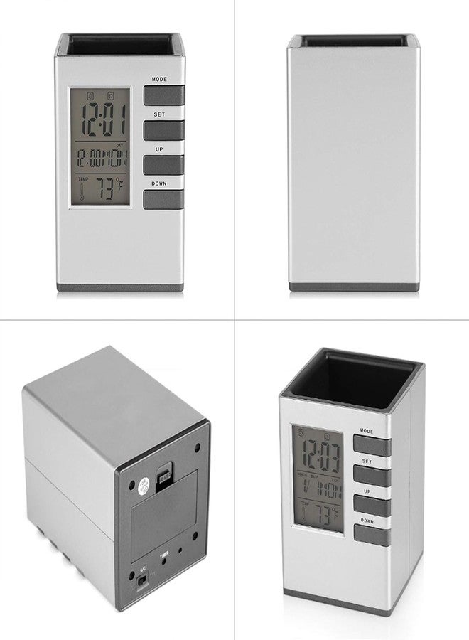 NXZ Table Desk Pen Holder Digital Clock for Home and Office Decor, Digital Clock for Study Room - Image 2